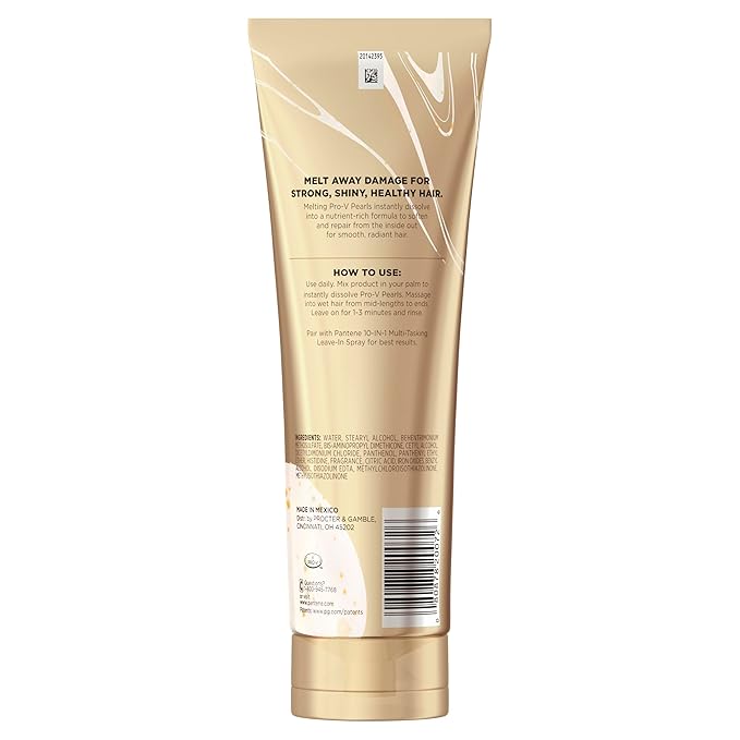 Pantene Miracle Rescue Deep Conditioner with Melting Pro-V Pearls - For Dry, Damaged, or Color-Treated Hair - Intense Moisture & Repair - 8.0 Oz (Pack of 12)