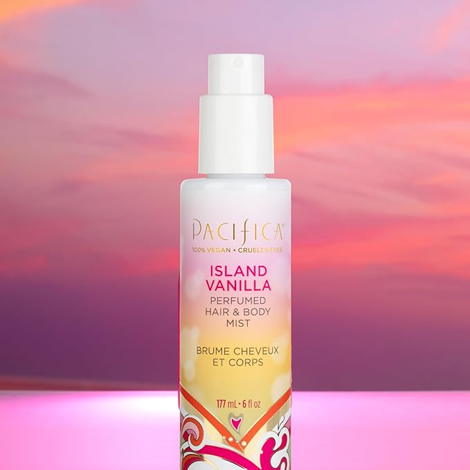 Pacifica Island Vanilla Hair Mist Perfume and Full Body Spray for Women - Fragrance Spray for A Mood-Lifting Experience, Paraben-Free, Clean Beauty No Alcohol, Vegan & Cruelty-Free, 6 oz oz