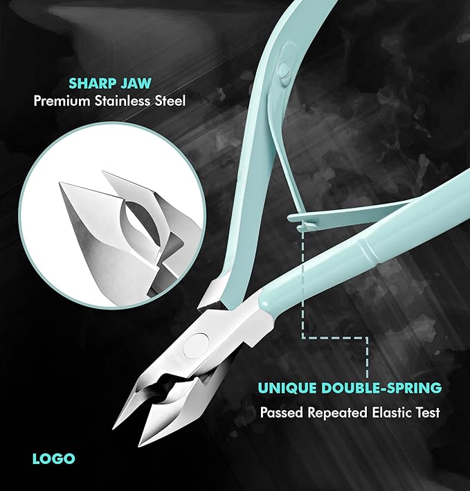 Professional Cuticle Cutter & Pusher Trimmer Manicure Tools with Double Spring – Perfect Nail Care Tool for Manicure & Pedicure Beauty at Home/Spa/Saloon