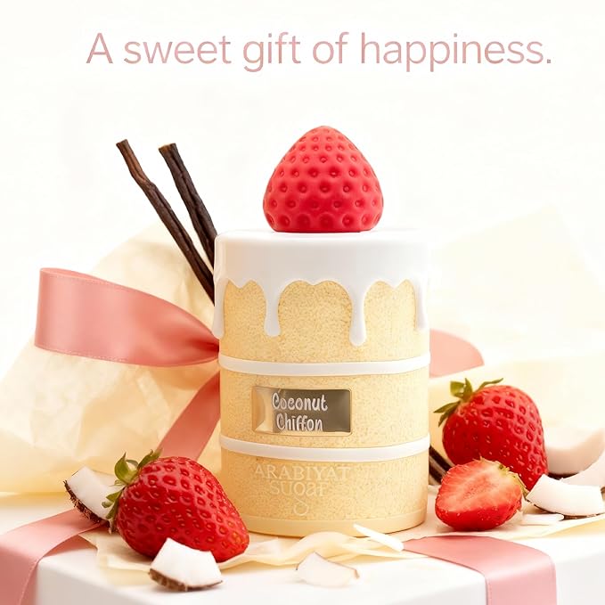 Coconut Chiffon Eau de Parfum for Women - Long-Lasting 100ml Original Gourmand Cologne, Creamy Coconut & Vanilla Fragrances for Women | Arabian Perfume Inspiration