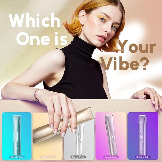 Pubic Hair Trimmer for Women โ Electric Razor for Private Area & Sensitive Skin, Cordless Rechargeable Lady Shaver for Intimate Grooming โ Smooth, No-Irritation, Rechargeable, IPX7 Waterproof (Gold)