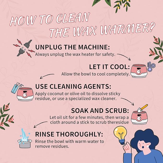 Ajoura Digital Wax Warmer, 10 minutes Quick-Heat Hair Removal Kit with Precision Temp. Control, Wax Heater including 30 Waxing Sticks & 2 Pairs of Gloves, Ideal Home & Salon Use for Whole Body