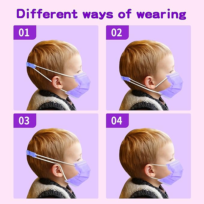 Rasav Kids Disposable Face Masks,3 Ply Kids Masks Disposable Breathable Colorful Cute Face Masks for Children, Girls & Boys