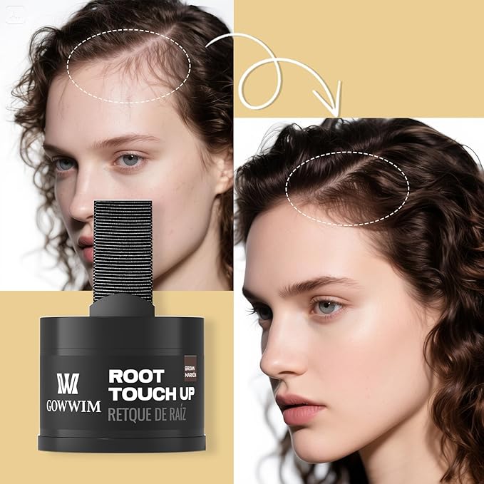 Brown Hair Root Dye Powder - Instantly Cover Gray Hair with Thin Hair Color Shadow 4g