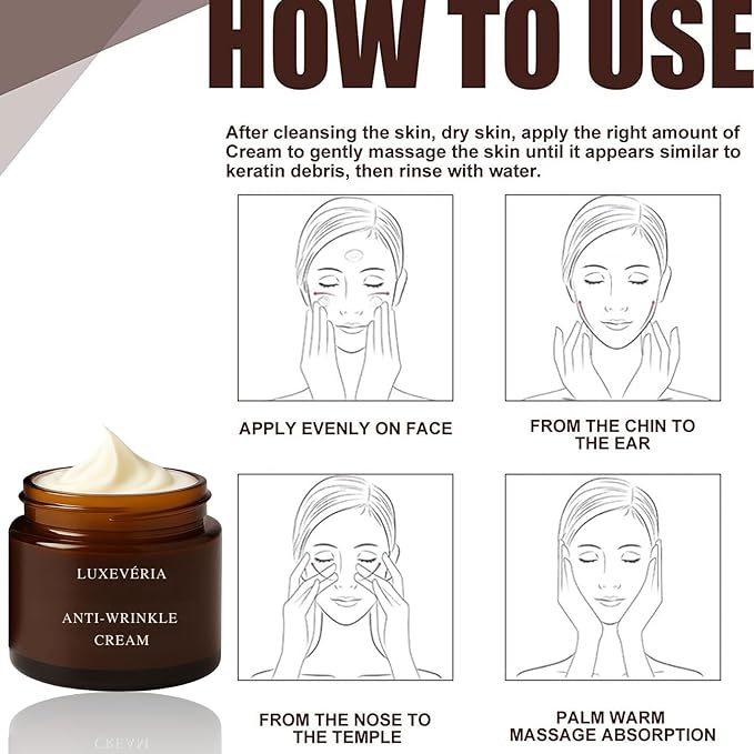 Luxevéria Retinol Anti-Wrinkle Cream, Advanced Skin Firming Cream, Luxeveria Body Firming Cream-30g, Improve Skin Sagging and Fine Lines, Natural Ingredients for All skin Types (1 Bottle)