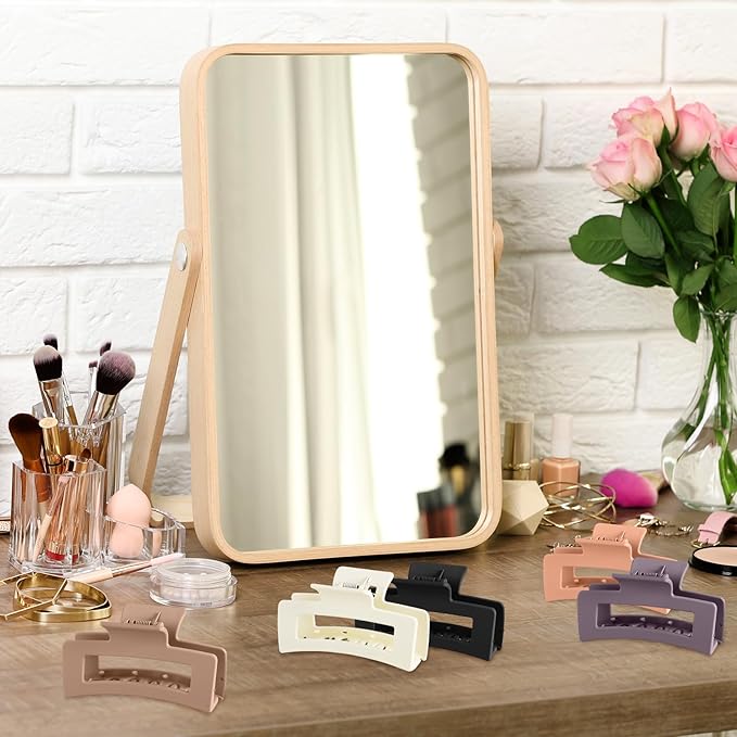 XunYee 100 Pcs Hair Claw Clips Bulk Large Square Jaw Headwear Clips Set for Women Nonslip Rectangle Hair Accessories Clip for Girl Women Gifts Beauty(3.4'',Elegant Colors)