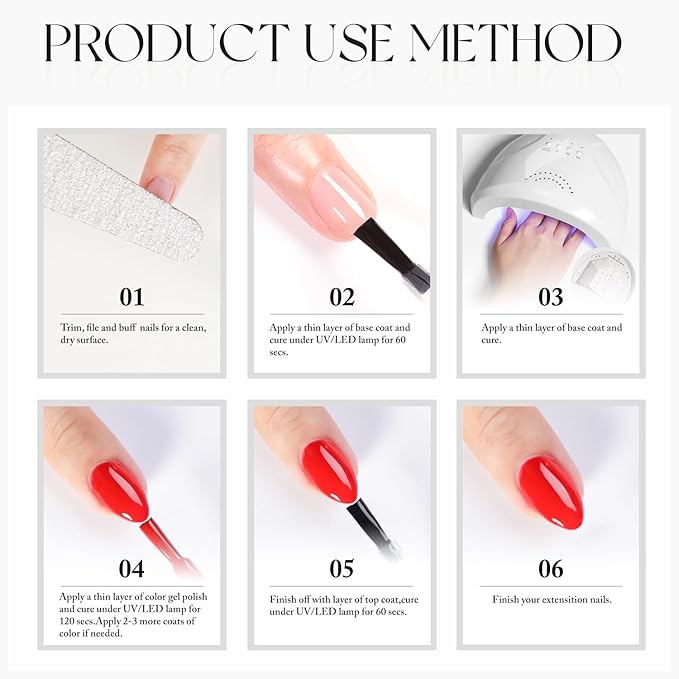 Double Rhythm 15ML Gel Nail Polish Pure Sheer Same Color Same Bottle Soak Off Gel Polish Art Manicure Salon DIY at Home for Women (Red Coral-A1451)