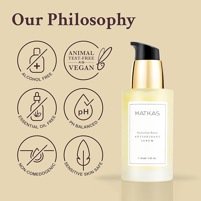 MATKAS Korean Antioxidant 2% Niacinamide Serum for Face with Cica - 30mL - Hyaluronic Acid Moisturizer and Centella Ampoule Serum for Glowing Skin, Anti Redness Niacinamide Pore Minimizer + Ceramide