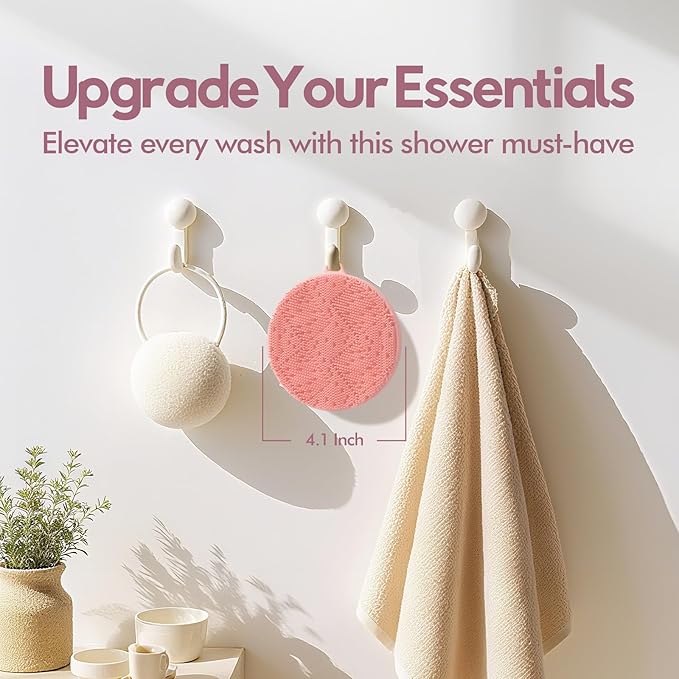 Silicone Body Scrubber - Loop Fin Bristles Loofah for Gentle Exfoliating & Lathering with Body Scrub & Wash, Durable & Hygienic, Deep Cleansing Exfoliator for All Skin Types - Shower Essential