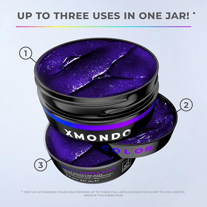 XMONDO Color Blue + Purple Shade Shift – Blue Purple Dye with Bond Booster & Hyaluronic Acid, 8 oz