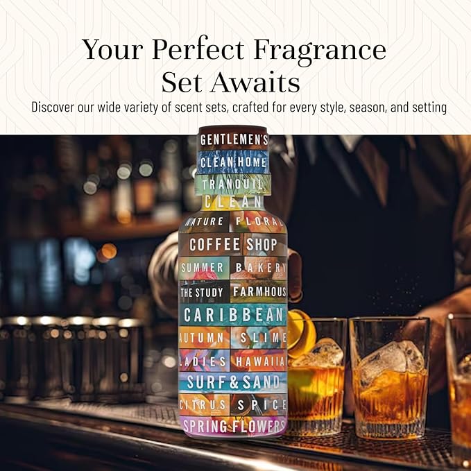 P&J Trading Fragrance Oils for Diffusers for Home Fragrance Scents for Candle Making - Soap Making Supplies - Car Diffuser Scents - Essential Home Gift Set - Gentlemen's - Cedar, Sandalwood & More