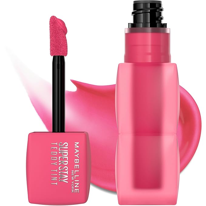 MAYBELLINE Super Stay Teddy Lip Tint, Long Lasting Matte Lipstick For Up To 12HR Wear, Pinky Promise, 1 Count