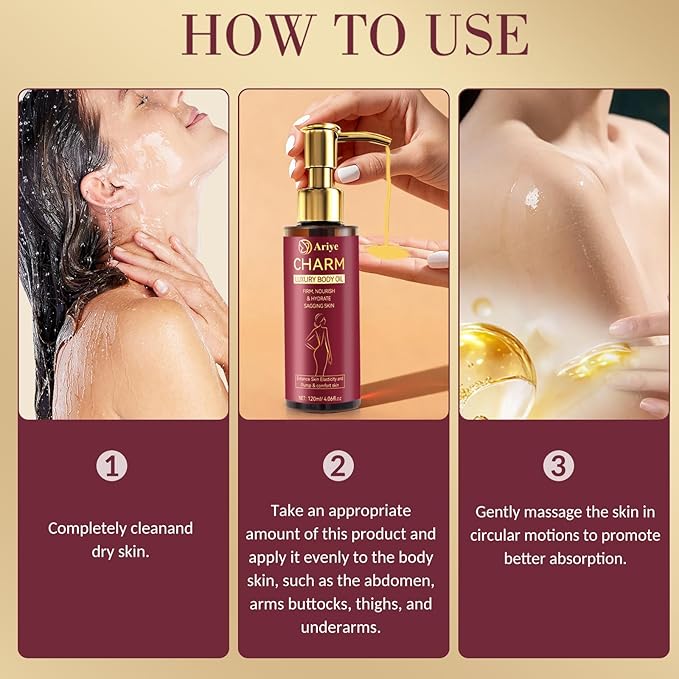 Body Firming Oil Luxury Glow & Remedy body oil for women,Body Oil After Shower Tightening&Hydrating Treatment for Arms,Legs,Stomach&Body,Natural Firming Oil for Dry Skin, Body Oil-(4.06 Fl. Oz)/1Pcs