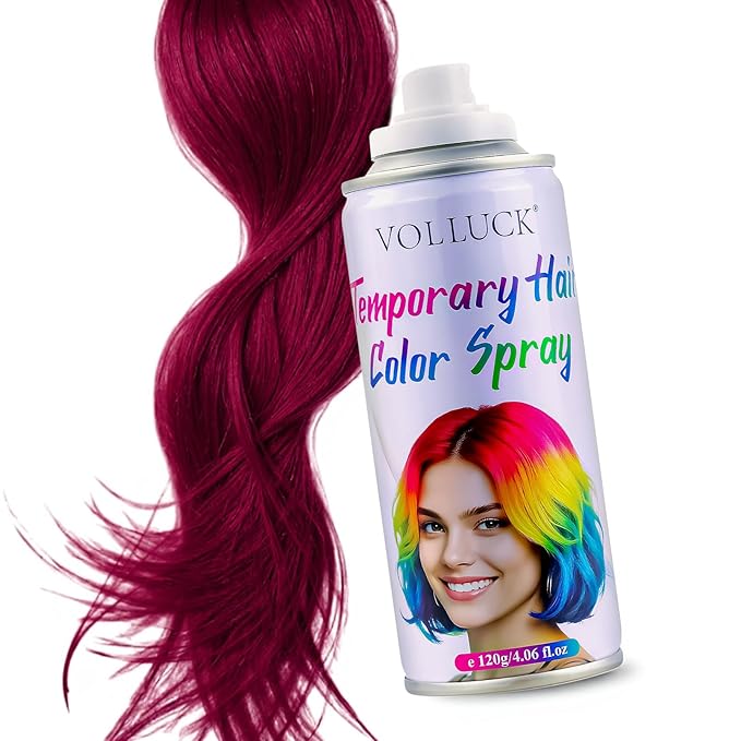 Hair Color Spray, Temporary Hair Dye for Women & Men, Vibrant Colors Hair Wax Gray Hair Cover for Party, Halloween, Cosplay (Hot Pink, 120 ML)