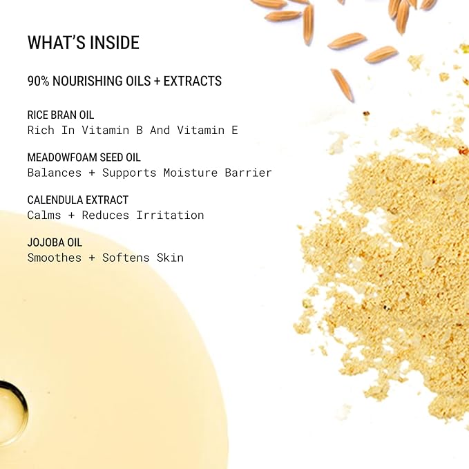 JUNO & Co. Body Oil Rinse, Shower Oil with with Rice Bran, Meadowfoam Seed & Calendula, Hydrating, Balancing & Skin-Softening Body Wash for Women/Men 9.13 fl oz