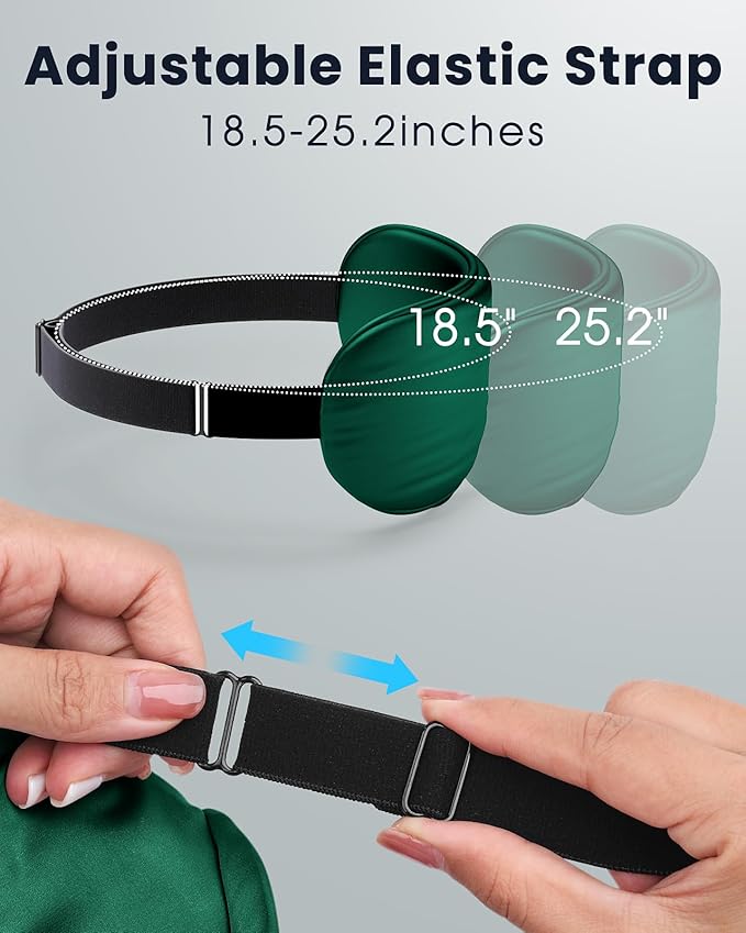 Heated Eye Mask - Cordless Eye Mask for Dry Eyes, Eye Relief, Improved Sleep, Washable Eye Heating pad for Travel and with Replaceable Shell (Green)