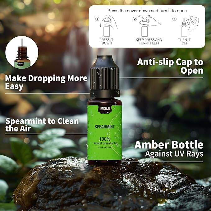 Essential Oils Set-MISIJI Essential Oils for Diffuser for Home,Diffuser Oils Scents for Aromatherapy,Candle&Soap Making,Laundry,Humidifiers 10 Scents Blissful