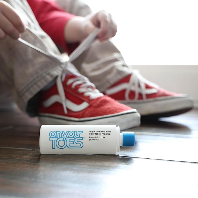 On Your Toes Foot Powder for Smelly Feet - Natural, Long-Lasting Shoe Powder, Odor Control for Stinky Feet - Fast-Acting Shoe Deodorizer