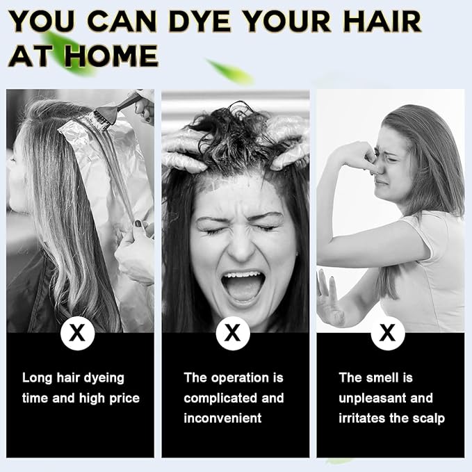 cosmpro Dark Brown Hair Dye Shampoo 3 in 1 for Gray Coverage for Women Instant Natural Hair Color Shampoo Semi Permanent 500ML - Champu Para Canas Mujer