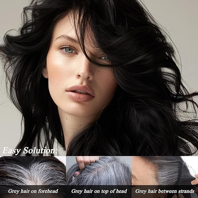 Hair Touch-Up Stick, Instant Gray Hair Cover Stick, Built-In Comb for Seamless Blending, Cream Concealer, Quick Temporary Cover