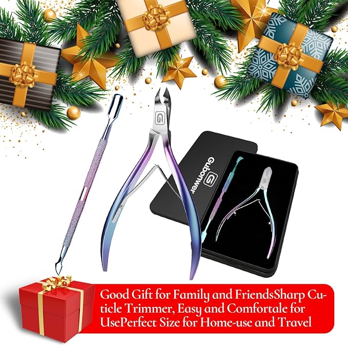 Cuticle Trimmer 3/4 Jaw Extremely Sharp Cuticle Nippers Scissors Stainless Steel Clippers Cutter Remover Pedicure Manicure Nail Tool, cuticle pusher, nail cuticle trimmer professional cuticle cutter