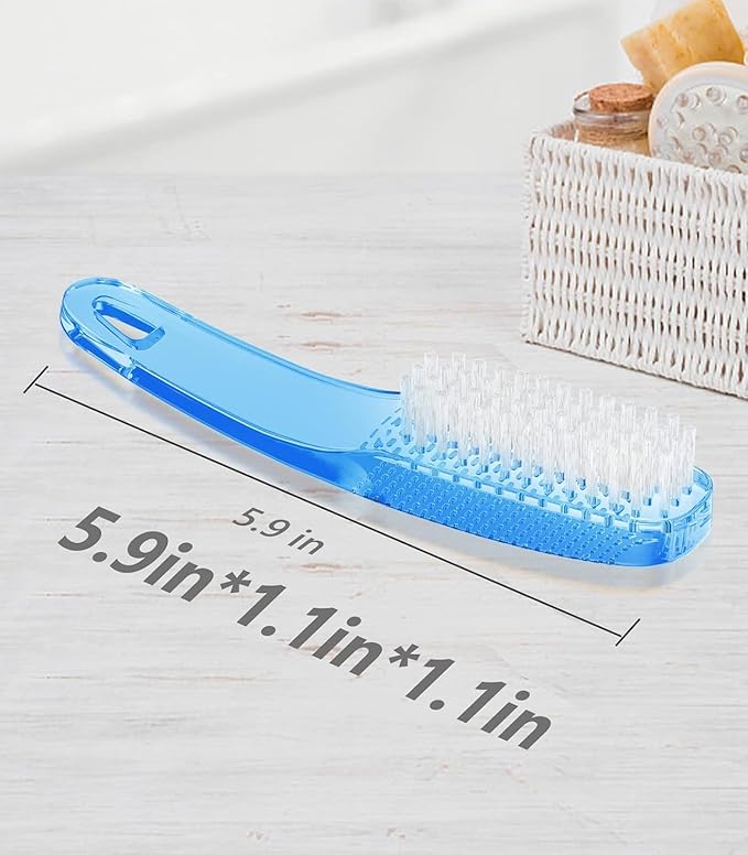 Nail Brush for Cleaning Fingernails, 4Pack Handle Grip Nail Brushes Fingernail Brush for Cleaning Nail Scrub Brush for Toes and Nails Women Men (Color3)