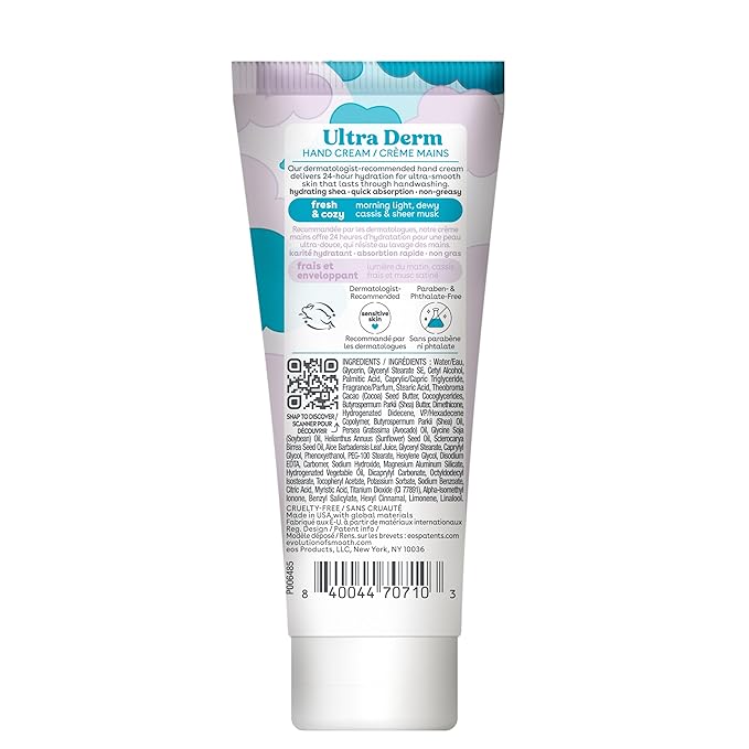 eos Shea Better Hand Cream – Fresh & Cozy, Hand Lotion, Hand Lotion for Dry Skin, Hydrating, Shea Butter, Dry Skin Relief, Travel Size, 2.5 oz