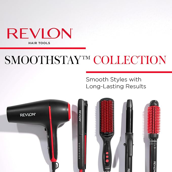 REVLON SmoothStay Coconut Oil Infused Hair Curling Iron - Barrel Curling Iron 1 ½ Inch for Loose Curls, Shinier, Visibly Smoother Hair (1 ½ in)