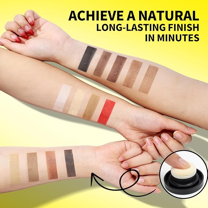 SEVICH Magnetic Hairline Powder with Brush | Refillable Root Touch Up for Sparse Hairlines & Gray Coverage | Waterproof, Sweat-Proof & Smudge-Proof | Natural & Invisible Hair Concealer (Black)