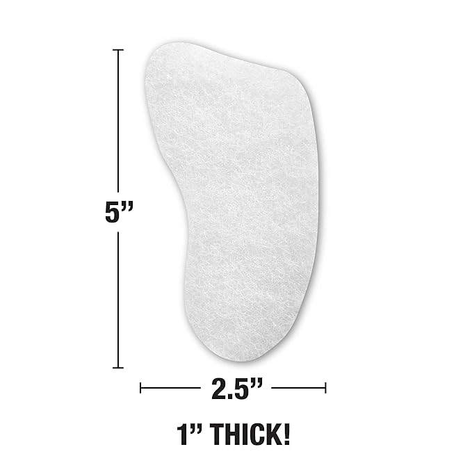 HartFelt Foot Scrub Sponge Exfoliator, Callus and Dead Skin Remover for Heel, Toes, and Foot, 25 Count, White