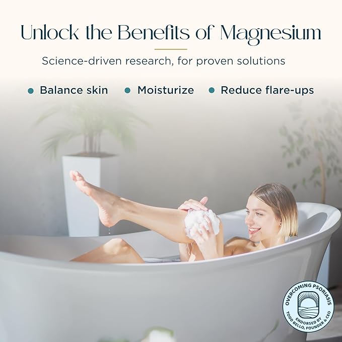 Abundant Natural Health Ocean Soothe Flare Relief Bath Soak with Highly Concentrated Pure Magnesium Salts and Lavender Oil to Help Relieve Problematic and Dry Skin, Safe for Sensitive Skin, 500mL