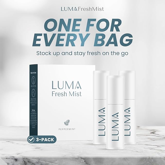 Luma Breath Mist Spray – 3 Pack – Instant Fresh Breath Spray with Mint Flavor – Sugar-Free & Alcohol-Free – Long-Lasting Portable Breath Freshener for Travel, Office, or Daily Oral Care