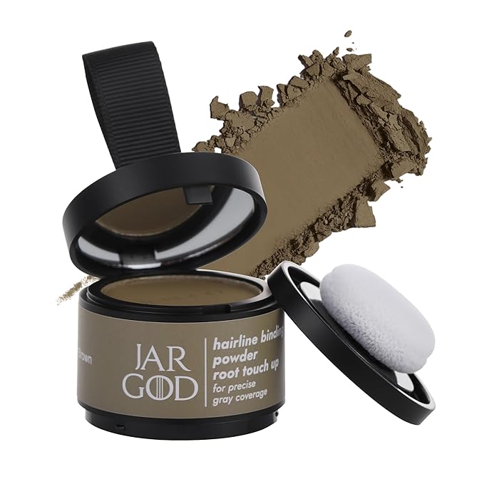 Hairline Root Touch-Up Concealing Powder for Instant Gray Coverage and Highlights for Women & Men (0.14 Ounce, Light Brown)