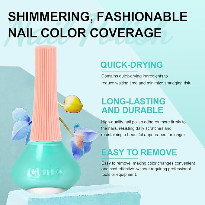 Major Dijit Bright Cyan Quick Dry Regular Nail Polish - Nail Art Lacquer, 0.41 Fl Oz