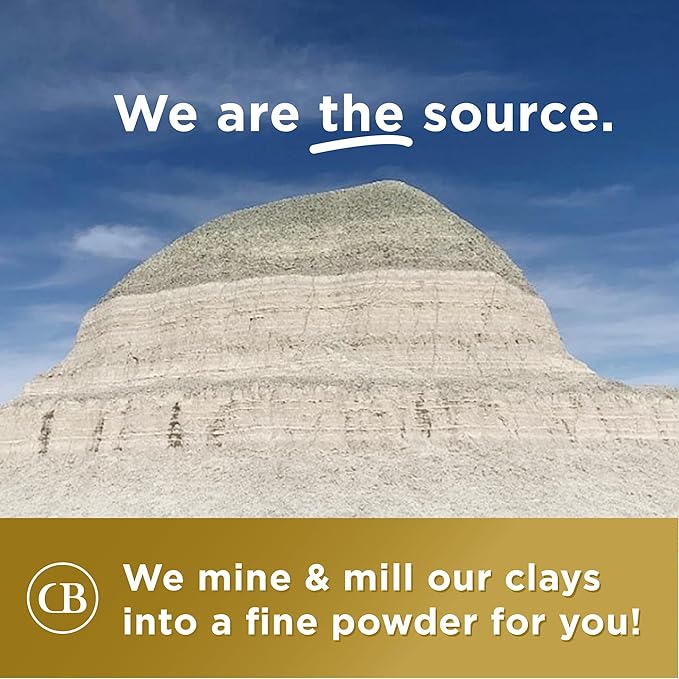 California Biology Calcium Bentonite Clay | Indian Healing Clay for Face & Body | Deep Pore Cleansing & Detox Face Mask | Skincare, Beauty, & Acne Treatment for Face (16 Ounce)