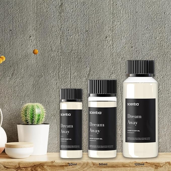 Scentia Fragrance Oil Blend, Inspired by Iconic Perfume,Home Luxury Scents, Essential Oil Blend for Aromatherapy Diffusers, Humidifiers & Candle Making -Dream Away- 50ml, 1.69 Fl Oz, Thanksgiving Gift