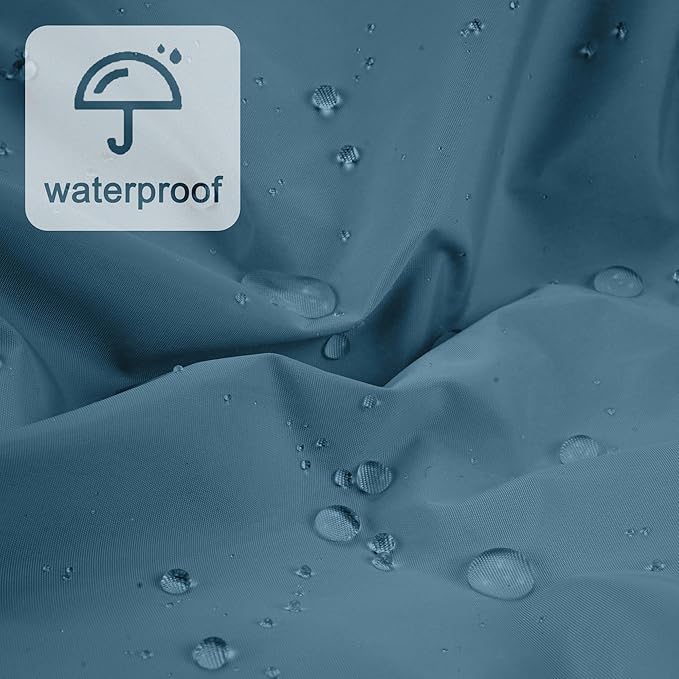 Reusable Shower Cap for Women, Large Waterproof Shower Essentials Bonnet Washable Elastic Band Bath Hair Wrap Hat for Long Hair, Braids(Haze Blue)