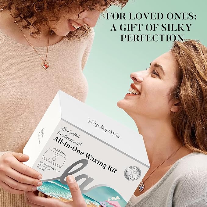 LANSLEYWAX Digital Waxing Kit for Women Men - Green Waxing Machine with 39 Accessories - Hard Wax Kit for Arms Legs Brazilian Bikini Facial Sensitive Skin, Wax Warmer Hair Removal for Home/Salon Use