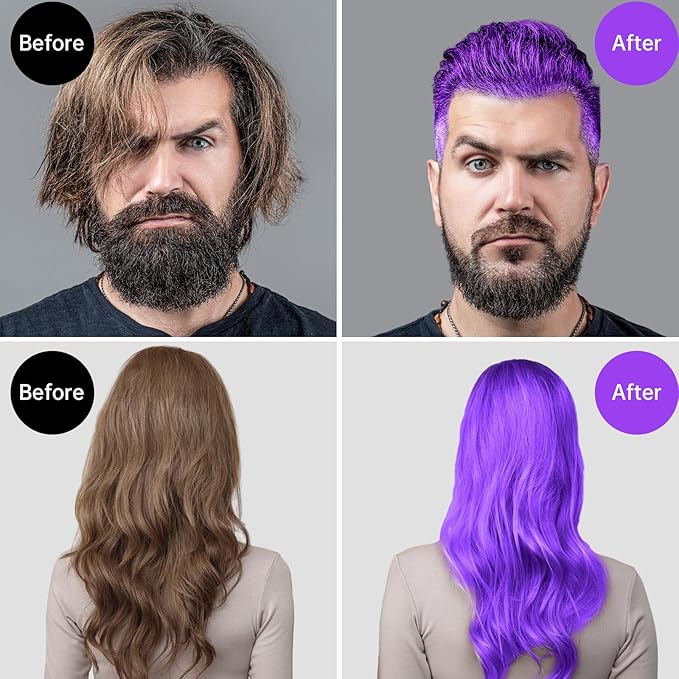 Temporary Hair Color Chalk for Kids, Hair Wax Color for 4 5 6 7 8 9 Year Old Girl Gifts, Hair Color Dye for Birthday, Party, Cosplay DIY, Halloween, Christmas(6, Gray Purple Red Blue Green Orange)