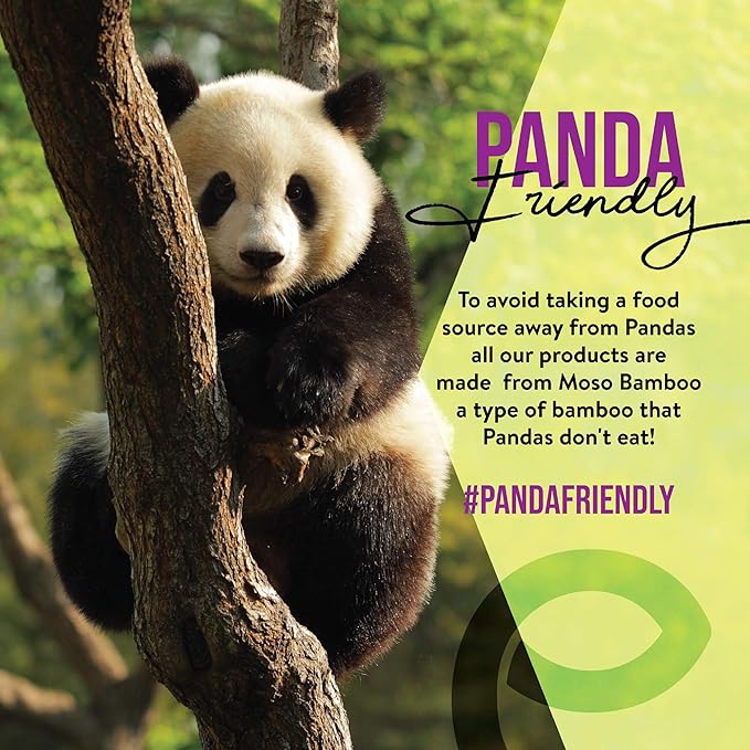 EcoSlurps 6 Bamboo Toothbrushes Multipack - Award Winning Round Handle Soft Medium Bristle Wooden Toothbrush Family Set Bulk (6 Pack)