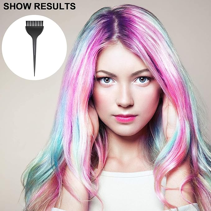 20 Pcs Hair Dye Brushes Color Tint Applicator for Salon Use Home DIY Dyeing, Black (Pack of 2)