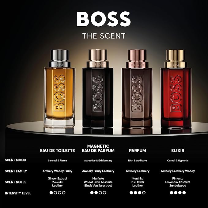 Hugo Boss The Scent Eau de Toilette – Ambery Men's Cologne – With Notes of Ginger, Manika Fruit & Leather Accords – Long Lasting Fragrance