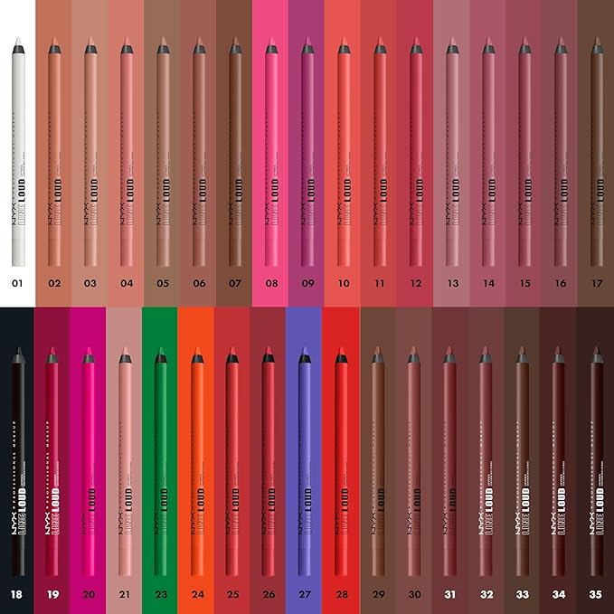 NYX PROFESSIONAL MAKEUP Line Loud Lip Liner, Longwear and Pigmented Lip Pencil with Jojoba Oil & Vitamin E - Sassy