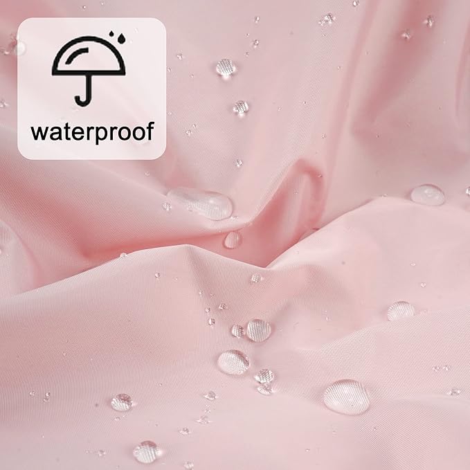 Reusable Shower Cap for Women, Large Waterproof Shower Bonnet Washable Elastic Band Bath Hair Hat for Long Hair, Braids(Pink)