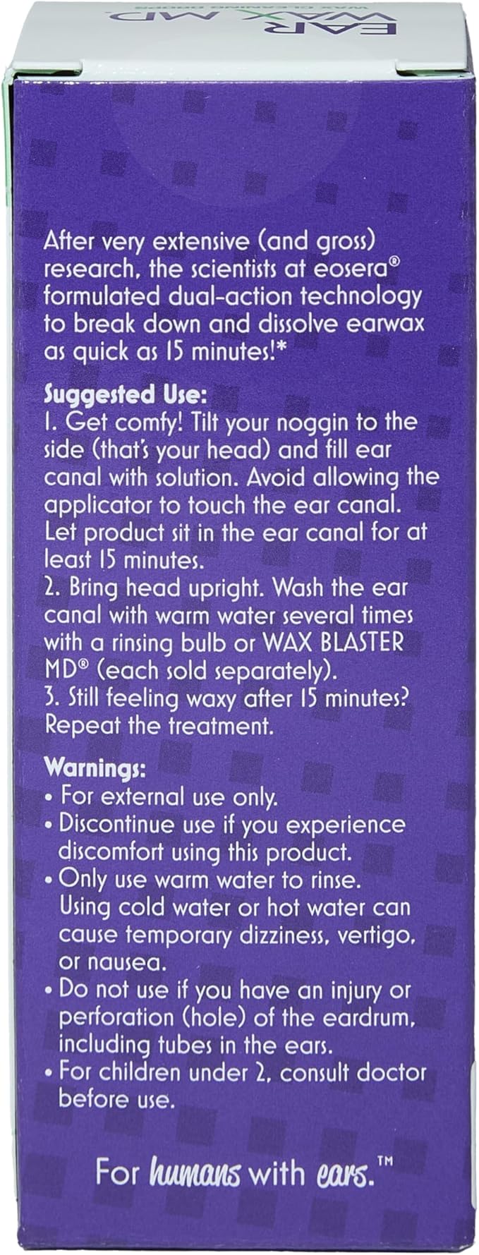 eosera® Ear Wax MD® - Ear Wax Removal Drops - Breaks Down & Dissolves Earwax in Just 1 Treatment - Doctor Recommended & Clinically Proven - Gentle & Safe - 15-mL