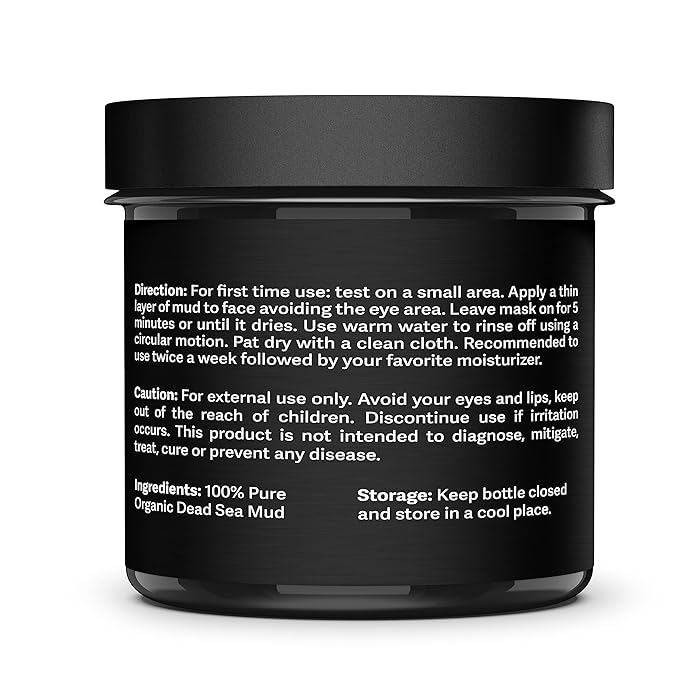 Aromasong 100% Pure Dead Sea Mud Mask for Face and Body - Spa Quality Pore Minimizer for Face & Oily Skin, Cleansing Natural Skin Care for Women and Men - 8 oz