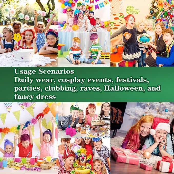 Green Hair Color Wax, Temporary Hair Color Wax, Temporary Hair Dye for Dark Hair, Washable, Kids, Halloween, Cosplay, Party, Girls