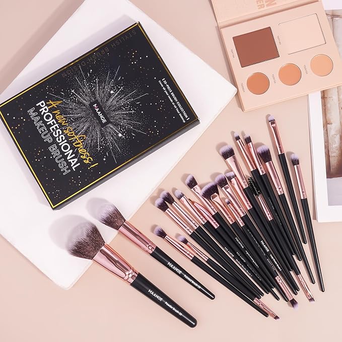 Make up Brushes, 20 Pcs Professional Makeup Brushes Set Foundation Eyeshadow Blush Brush,Travel Kabuki Blending Concealers Face Powder Eye Makeup Brush Sets with Gift box(Black)