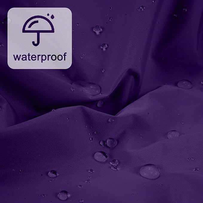 Reusable Shower Cap for Women, Large Waterproof Shower Bonnet Washable Elastic Band Bath Hair Hat for Long Hair, Braids(Dark Purple)