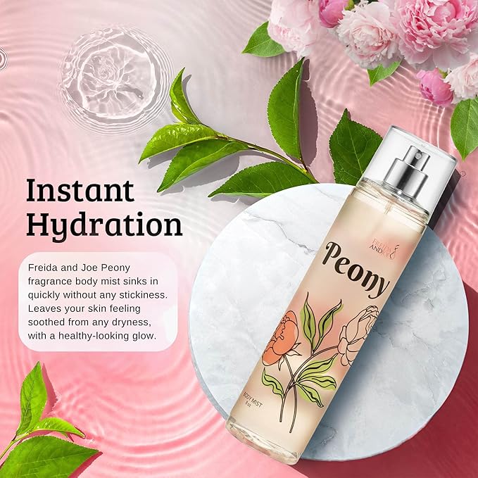 Peony Elegance Fine Fragrance Body Mist Spray: A Scented Peony Floral Sophistication, 8 oz Spray Bottle, Ideal for Gifting Stocking Stuffer
